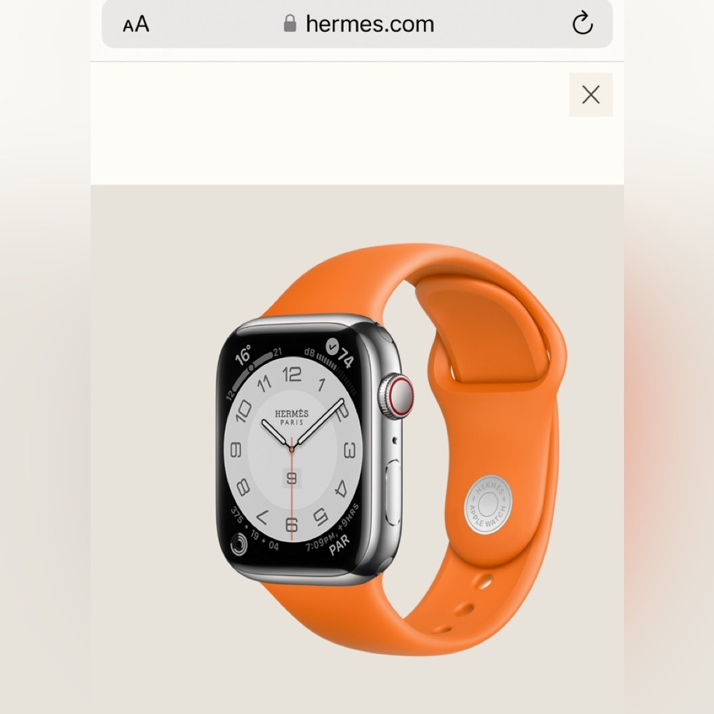 Hermès orange Apple Watch band